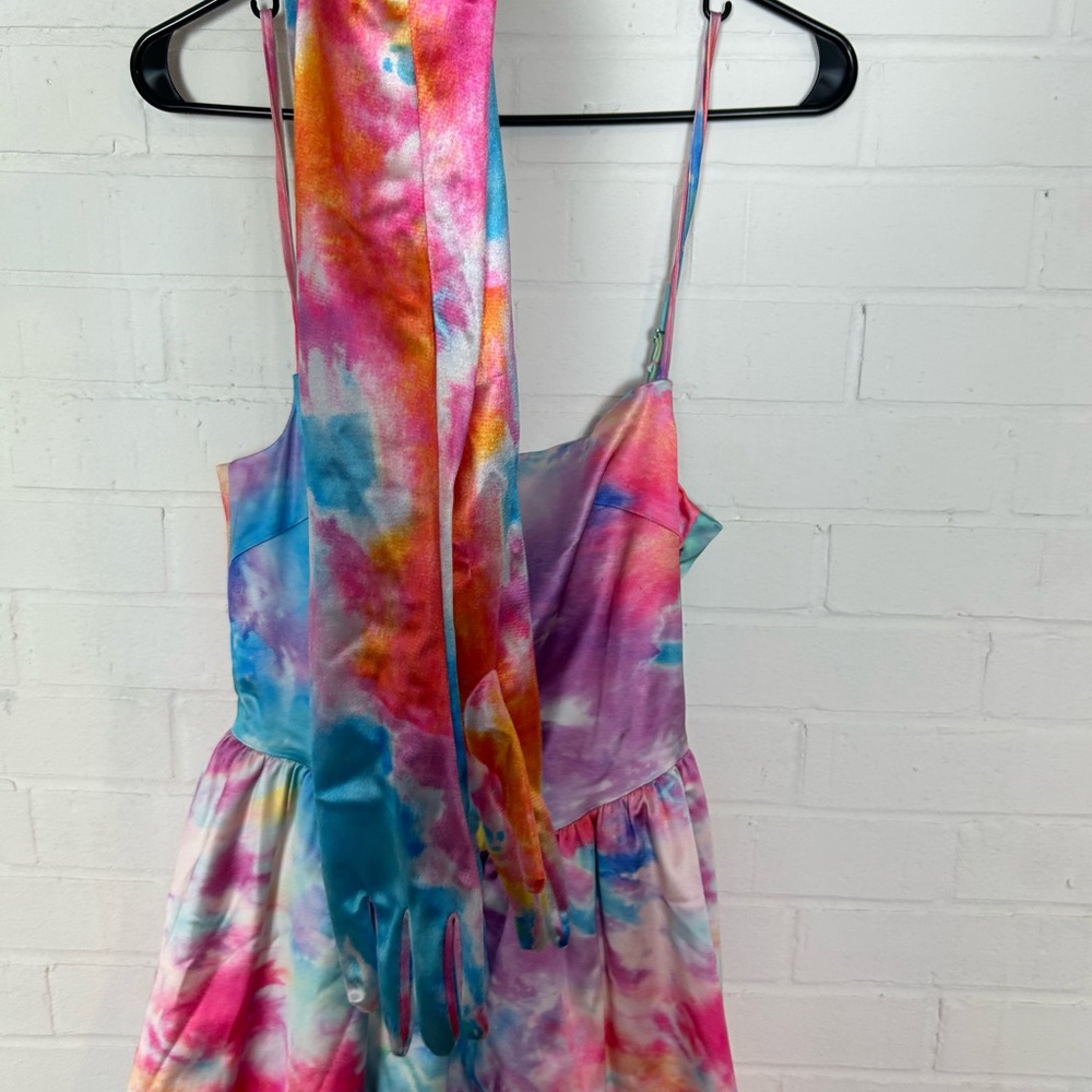 NWT Club Exx Dollskill Rainbow Dress with Matching Gloves - Picture 3 of 6